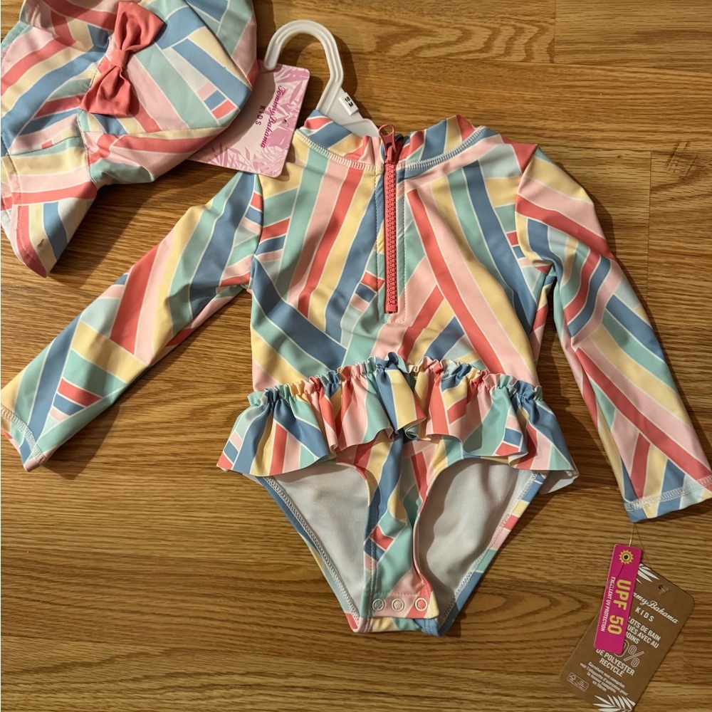 Tommy Bahama Multicolor Striped Kids Rashguard